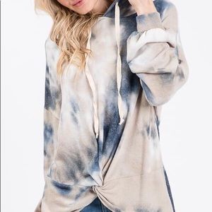 Tie Dye hooded Top